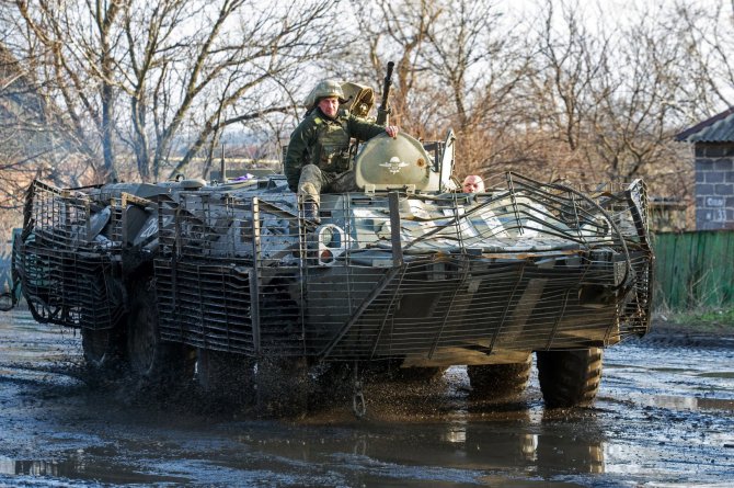AFP/„Scanpix“ nuotr./Ukrainos kariai Horlivkoje