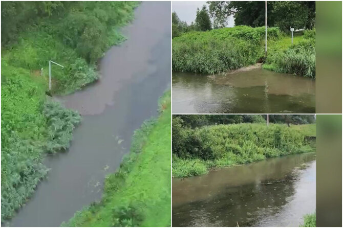 Videokadras/Žiežmarių gyventojas užfiksavo galimą taršą