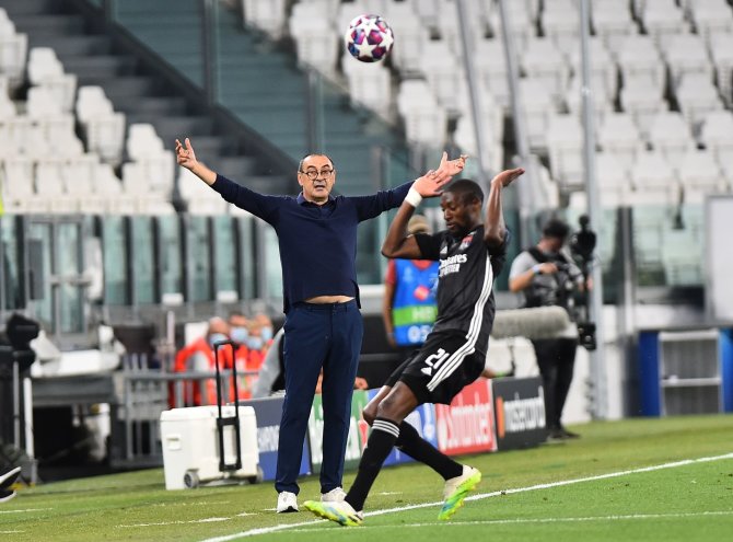 „Scanpix“ nuotr./Maurizio Sarri treniruojamo Turino „Juventus“ žygį Čempionų lygoje sustabdė Liono „Olympique“.