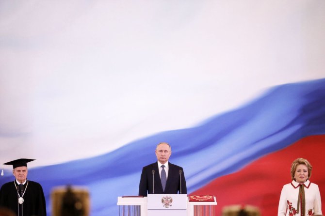 AFP/„Scanpix“ nuotr./Prezidento Putino inauguracijos 4-ai kadencijai ceremonija