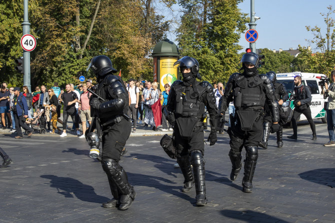 Luko Balandžio / 15min nuotr./Mitinguotojai pajudėjo link Seimo