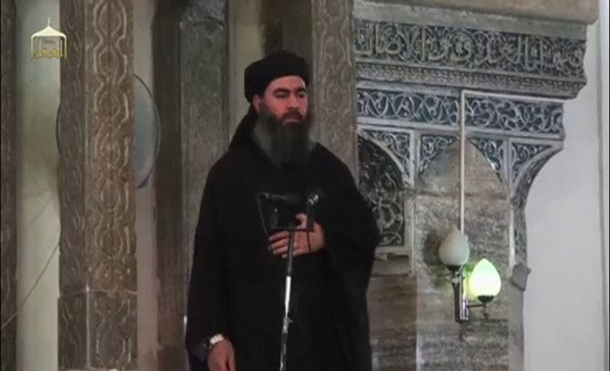 „Reuters“/„Scanpix“ nuotr./Kalifu pasiskelbęs Abu Bakras al Baghdadi 