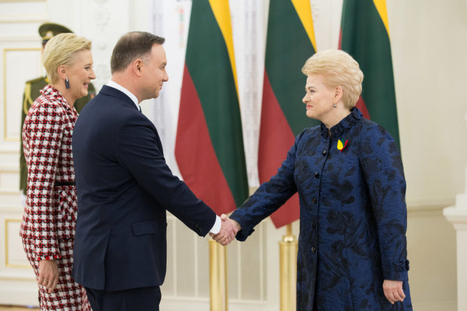 Žygimanto Gedvilos / 15min nuotr./Andrzejus Duda ir Dalia Grybauskaitė