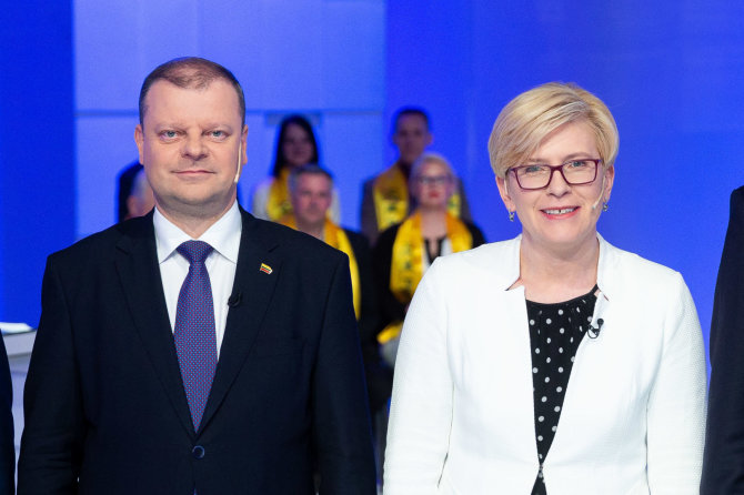 Žygimanto Gedvilos / BNS nuotr./Saulius Skvernelis ir Ingrida Šimonytė