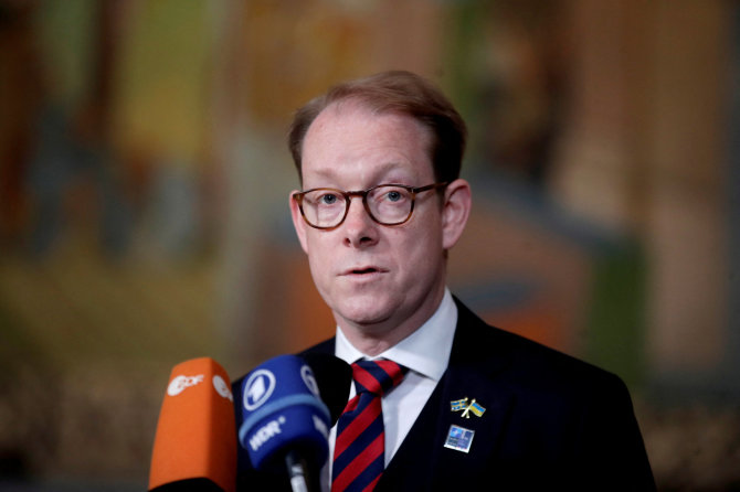 „Reuters“/„Scanpix“/Švedijos užsienio reikalų ministras Tobias Billstromas
