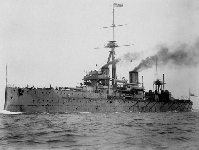 „Wikipedia“ nuotr./Pirmasis britų karo laivas HMS „Dreadnought“