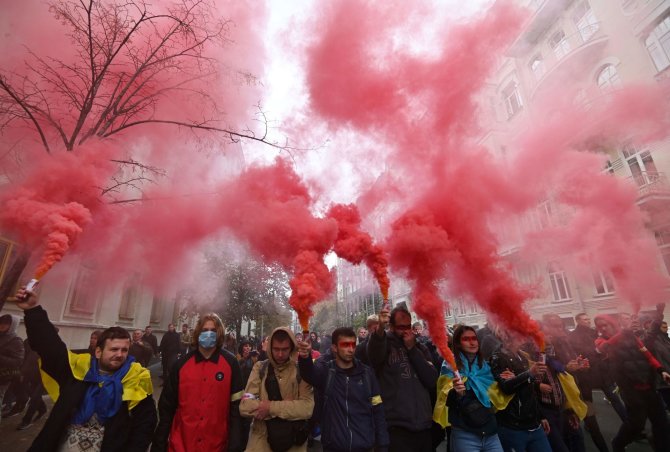 AFP/„Scanpix“ nuotr./Protestas Kijeve