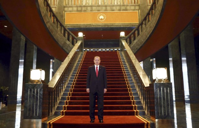 AFP/„Scanpix“ nuotr./Turkijos prezidentas Recepas Tayyipas Erdoganas