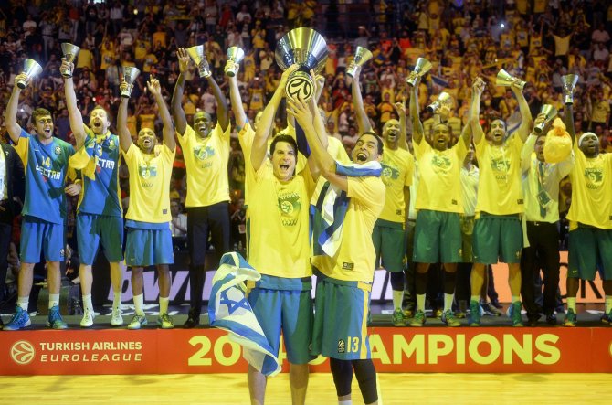 AFP/„Scanpix“ nuotr./„Maccabi“ krepšininkai – Eurolygos čempionai