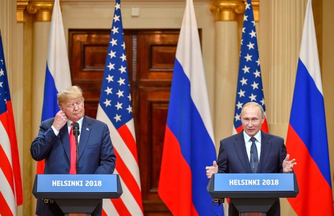 AFP/„Scanpix“ nuotr./Donaldo Trumpo ir Vladimiro Putino susitikimas Helsinkyje