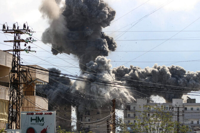 Izraelio smūgiai Libane / KAWNAT HAJU / AFP