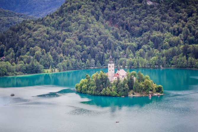 123RF nuotr./Bledo ežeras Slovėnijoje