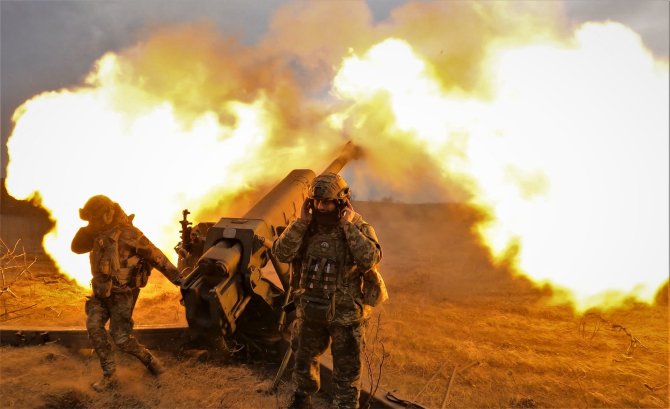 „AFP“/„Scanpix“/Ukrainos kariai prie Bachmuto
