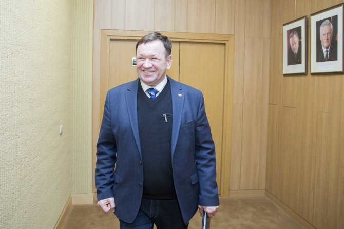 Irmanto Gelūno / 15min nuotr./Kęstutis Pūkas po pokalbio su Seimo pirmininku Viktoru Pranckiečiu