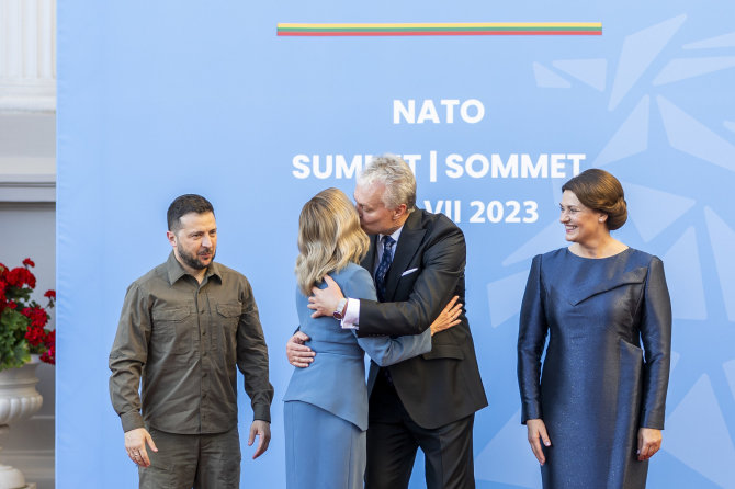 Irmanto Gelūno / BNS nuotr./NATO valstybių lyderiai rinkosi į iškilmingą vakarienę Prezidentūroje
