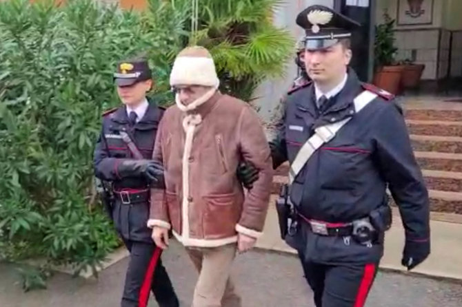 Foto Reuters/Scanpix/Arresto del leader mafioso Matteo Messina Denaro, 2023. 16 gennaio