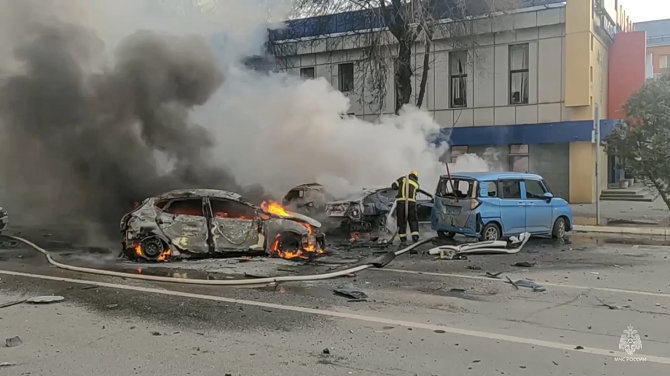„Scanpix“/AP nuotr./Ukrainos atakos Belgorode padariniai