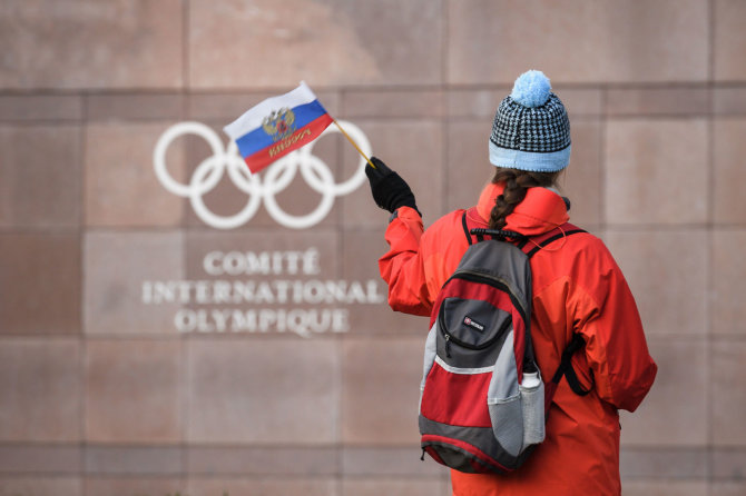 AFP/„Scanpix“ nuotr./Rusijos sportininkai rengiasi varžytis olimpinėse žaidynėse Pjongčange.