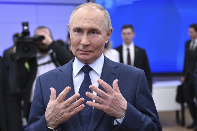 Rusijos prezidentas Vladimiras Putinas / Kristina Kormilitsyna / AP