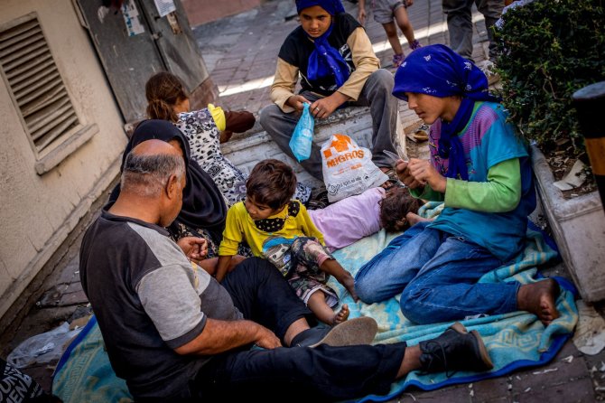 Vidmanto Balkūno/15min.lt nuotr./Pabėgėliai Izmiro mieste Turkijoje