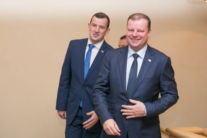 Juliaus Kalinsko / 15min nuotr./Virginijus Sinkevičius ir Saulius Skvernelis