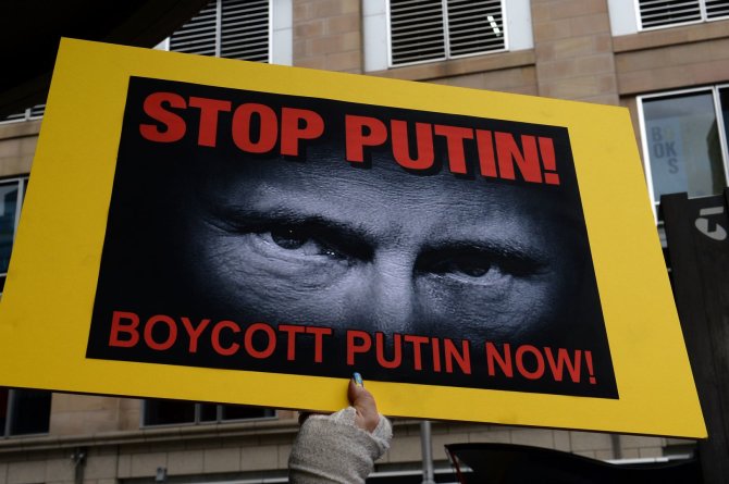 AFP/„Scanpix“ nuotr./Protestas prieš Vladimirą Putiną