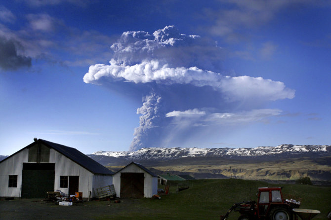 AFP/„Scanpix“ nuotr./Ugnikalnis Islandijoje