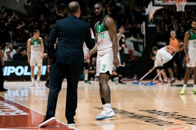 zalgiris.lt nuotr./Kazys Maksvytis ir Keenanas Evansas