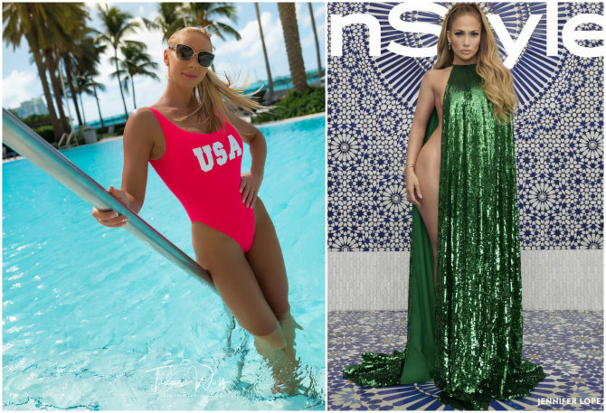 Asmeninio albumo ir „InStyle“ nuotr./Rasa Vilkienė ir Jennifer Lopez