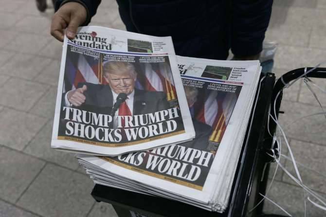AFP/„Scanpix“ nuotr./Pasaulio reakcija į JAV prezidento rinkimų rezultatus