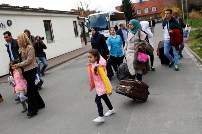 „Reuters“/„Scanpix“ nuotr./Pabėgėliai Vokietijoje