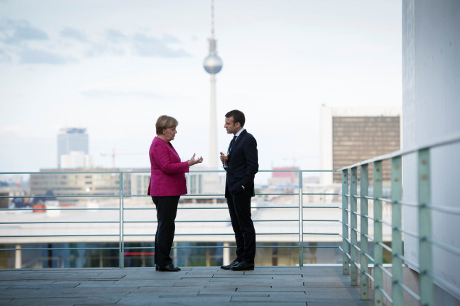 „Reuters“/„Scanpix“ nuotr./Angela Merkel ir Emmanuelis Macronas