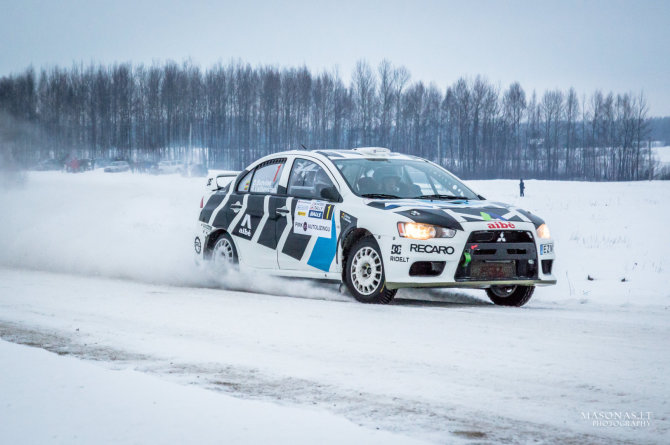 Sauliaus Masono nuotr./Dominykas Butvilas „Halls Winter Rally“ varžybose