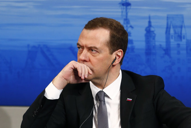 „Reuters“/„Scanpix“ nuotr./Rusijos premjeras Dmitrijus Medvedevas