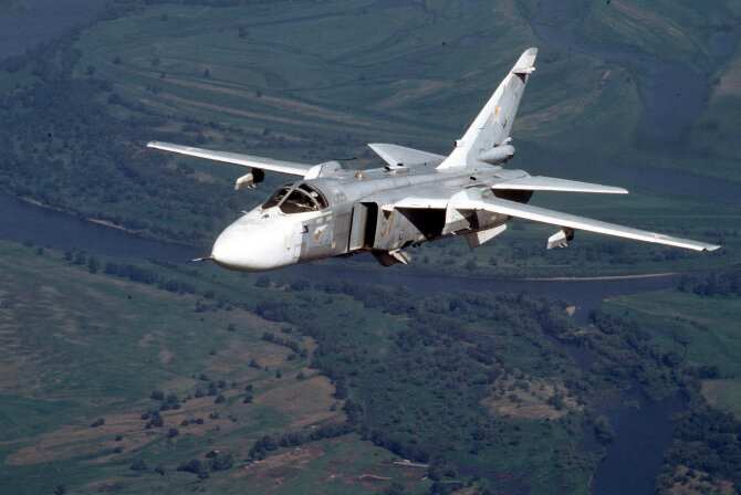 „Scanpix“/AP nuotr./Rusijos bombonešis Su-24