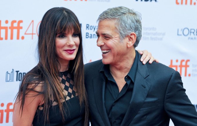 „Scanpix“/„Sipa USA“ nuotr./Sandra Bullock ir George'as Clooney
