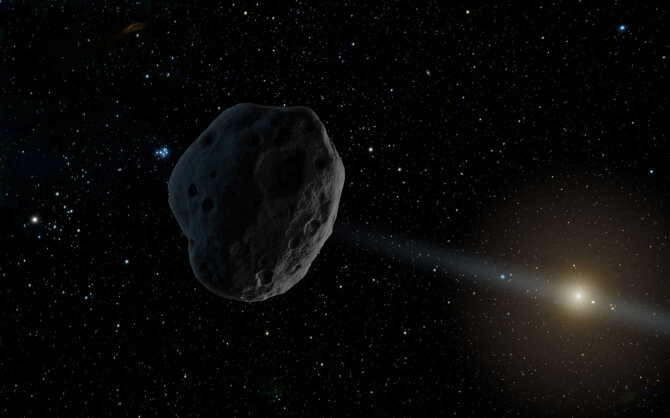 NASA.gov iliustr./2016 WF9 pasieks Jupiterio orbitą