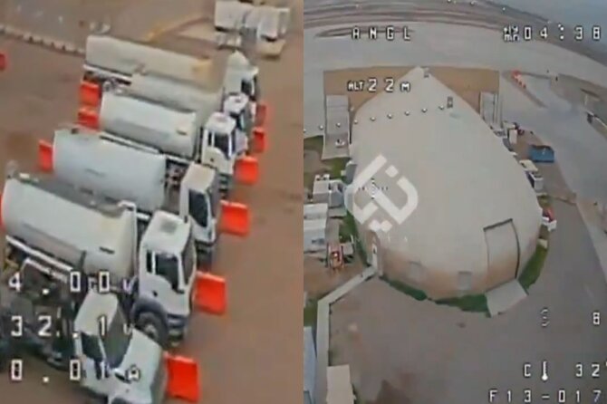 Stopkadras/Skelbiama, kad dronas atakavo JAV karinę bazę Irake / Asociatyvinė nuotr.
