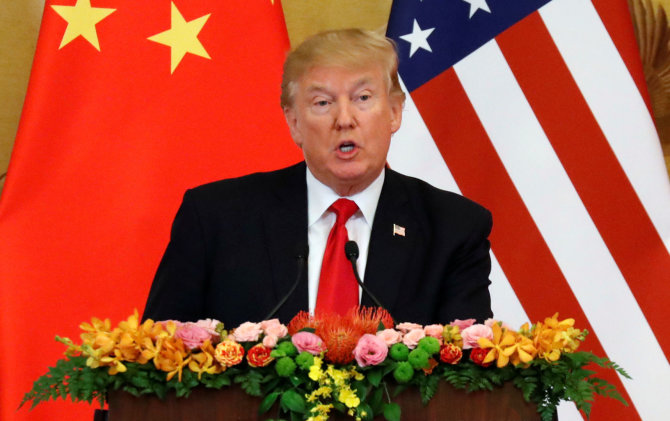 „Reuters“/„Scanpix“ nuotr./Donaldo Trumpo vizitas Kinijoje