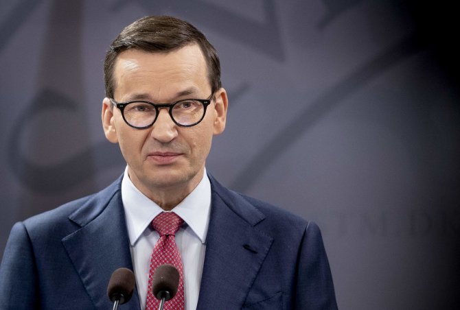 „AFP“/„Scanpix“/Lenkijos ministras pirmininkas Mateuszas Morawieckis