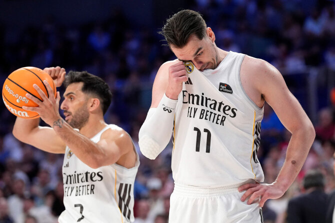 „Scanpix“ nuotr./Mario Hezonja ir kiti Madrido „Real“ krep6šininkai netikėtai eliminuoti Ispanijos lygos ketvirtfinalyje.