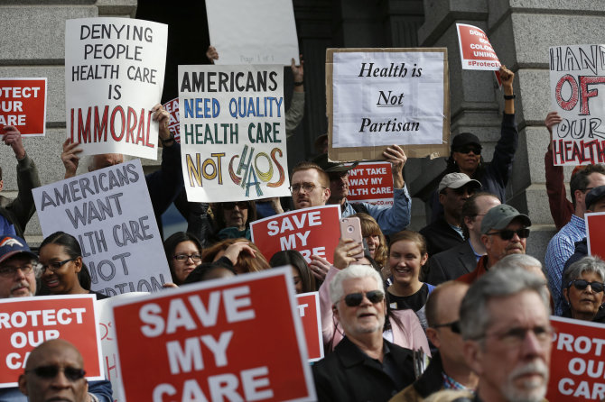 „Scanpix“/AP nuotr./Akcija už „Obamacare“