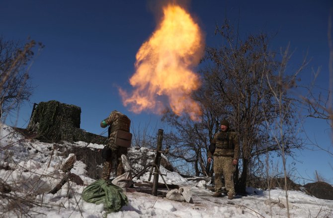 „AFP“/„Scanpix“/Ukrainos karinės pajėgos prie Bachmuto