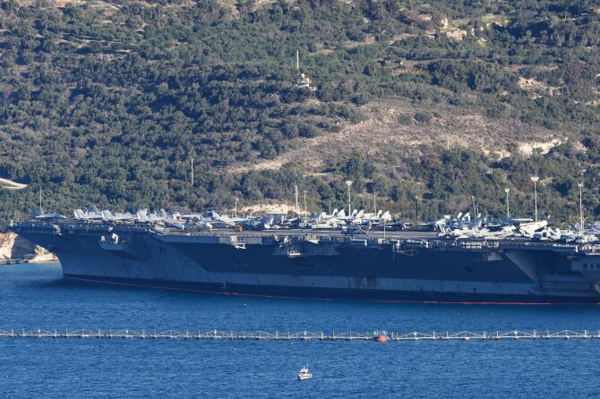 AFP/Scanpix/JAV lėktuvnešis „USS Gerald Ford“