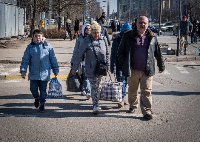 Gabrielės Navickaitės / 15min nuotr./Nuo karo bėgantys ukrainiečiai