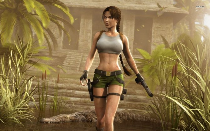 Lara Croft/ kadras iš kompiuterinio žaidimo „Tomb Raider“