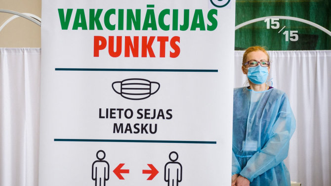 Vakcinacijos punktas Latvijoje