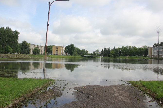 Elektrėnų savivaldybės nuotr./Liūties padariniai Elektrėnuose