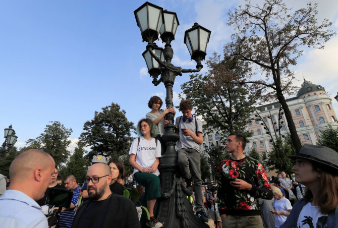 „Reuters“/„Scanpix“ nuotr./Protestas Maskvoje