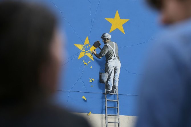 AFP/„Scanpix“ nuotr./Banksy priešinys 